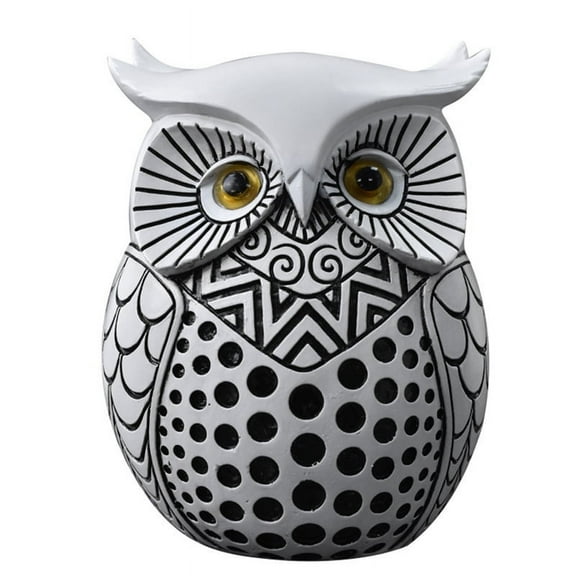 White Owl Ornament, Resin Statue Animal Craft, for TV Cabinet Porch Bookshelf Home Office Decor, Tabletop Entryway Decor