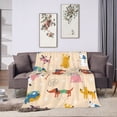 thumbnail image 6 of DouZhe Ultra-Soft Micro Fleece Lightweight Flannel Bed Blanket, Cute Dogs Funny Puppy Print Cozy Warm Throw Blankets, 50"x40", 6 of 7
