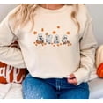 thumbnail image 2 of Embroidered Ghosts Fall Leaves Halloween Sweatshirt, 2 of 2