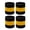 Black Golden Yellow Black, variant on Couver Terry Cloth Two Color Striped Wrist Sweatbands, Golden Yellow Blue Golden Yellow, One Size, 2 Pairs