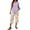 56#Purple, variant on Summer Outfits Two Piece Sets for Women Capri Set Casual Summer Wide Leg Crop Pants and Top Matching Suits White S