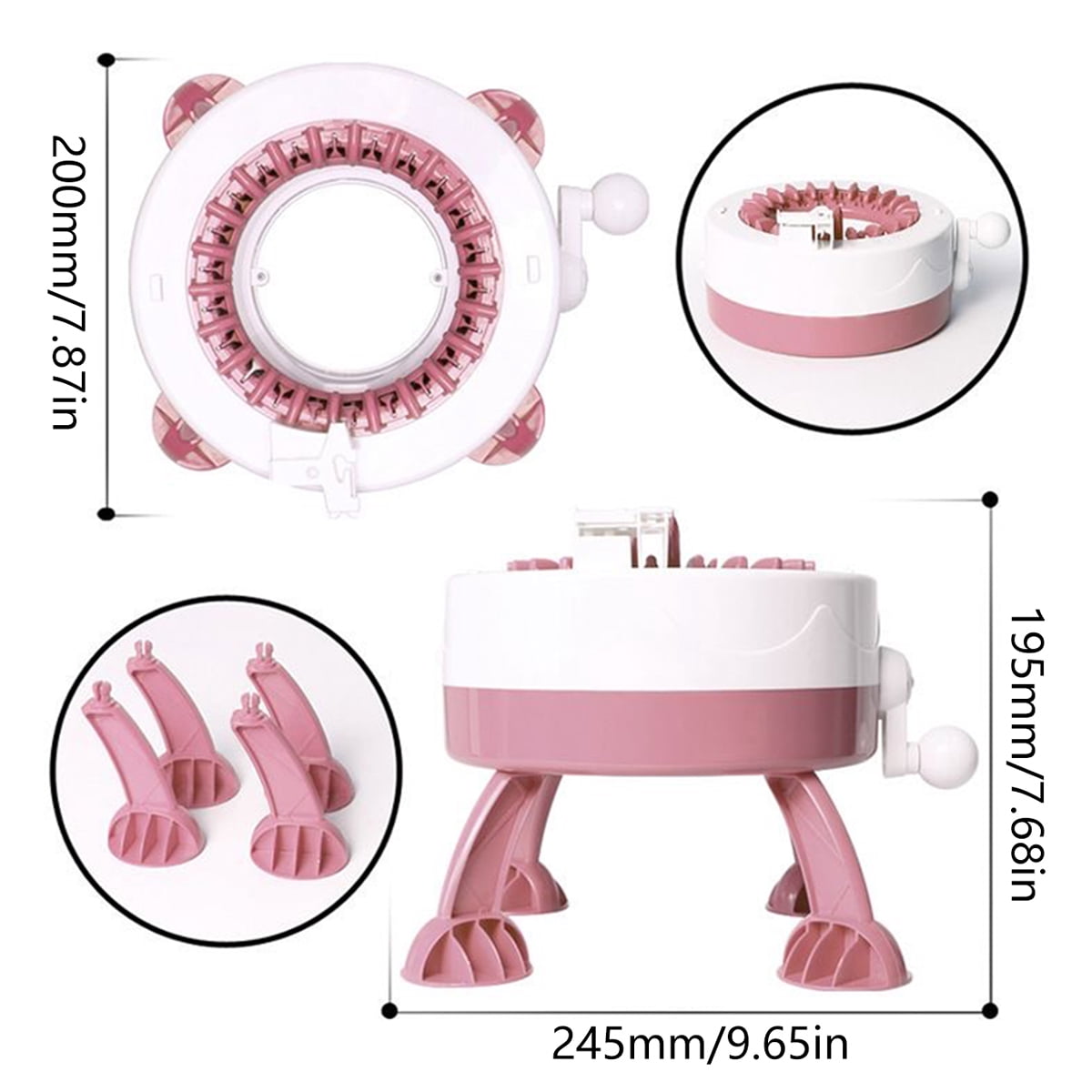 SALYWEE 22 Needle Smart Round Board Rotary Knitting Loom — DIY Creative Wool Weaving Machine for Adults, Children & Beginners