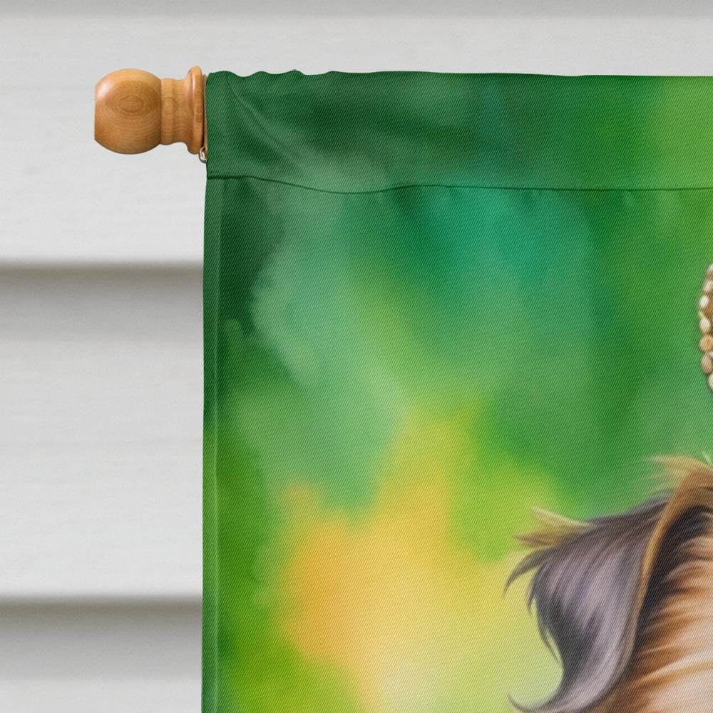 Brussels Griffon King of Mardi Gras House Flag 28 in x 40 in