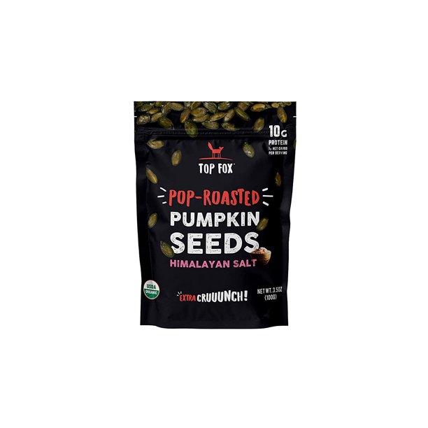 Top Fox Snacks Organic PopRoasted Pumpkin Seeds Healthy Protein