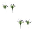 thumbnail image 4 of Naiovety 2 uds flores artificiales de plástico plantas de tallo largo falso ramo de imitación decoraciones de de interior decoración de Púrpura 2Conjunto, 4 of 6