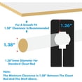 thumbnail image 2 of REJODA-8 PCS Rectangular Black Plastic Closet Dividers with a Bonus Marker, Writable and Reusable for Sorting Clothing Size, Color, Brand, Size 2\u201d x 5.4‘‘ (Inner Diameter 1.4\u201d), 2 of 4