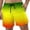 Yellow, variant on Casual Shorts for Men 2026 Summer Lightweight Relaxed Fit Elastic Waist Gradient Color Beach Shorts with Pockets