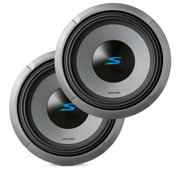 2 Alpine S2-W12D2 1800W 12" Type-S Series Dual 2 ohm Car Subwoofer