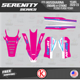 thumbnail image 4 of Kalair GFX Graphics Kit for Husqvarna Enduro 4-STORKE FE350,FE450 and FE501 (2020-2023) Serenity Series, 4 of 5