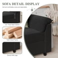 thumbnail image 4 of Sobaniilo 79.4" Sectional Sofa with Movable Storage Ottoman, L-Shaped Convertible Sofa Couch for Small Living Room, Green, 4 of 6