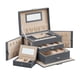 thumbnail image 1 of Caja Joyero de 3 Niveles, con 2 Cajones, con Mini Caja Portátil para Viajar, con Asa, Cerradura, Regalo Ideal, Blanco MJBC121W, 1 of 8