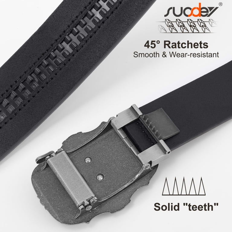 SUOSDEY Cowboy Ratchet Belt Western Leather Belts for Men  display picture 1