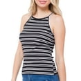 thumbnail image 4 of Made by Olivia Women's Basic High Halter Neck Sleeveless Ribbed Racerback Tank Top, 4 of 6