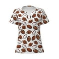 thumbnail image 3 of Naloa Football Print T-Shirts Short Sleeve V Neck Tees for Women Fashion Tops Trendy Lightweight Soft Casual Summer Outfits Clothes, 3 of 5