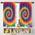 thumbnail image 5 of Blackout Kids Curtains,Colorful Rainbow Tie Dye Spiral Pattern Childrens Insulated Curtains Set Of 2,Bedroom Essentials,Toddler Room Decor 42"x54", 5 of 5