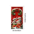 thumbnail image 3 of Dmlowu Christmas Door Decorations, 35x71" Christmas Door Cover for Christmas Front Door Decorations, Holiday Party Photo Booth, Merry Christmas Door Covers, 3 of 7