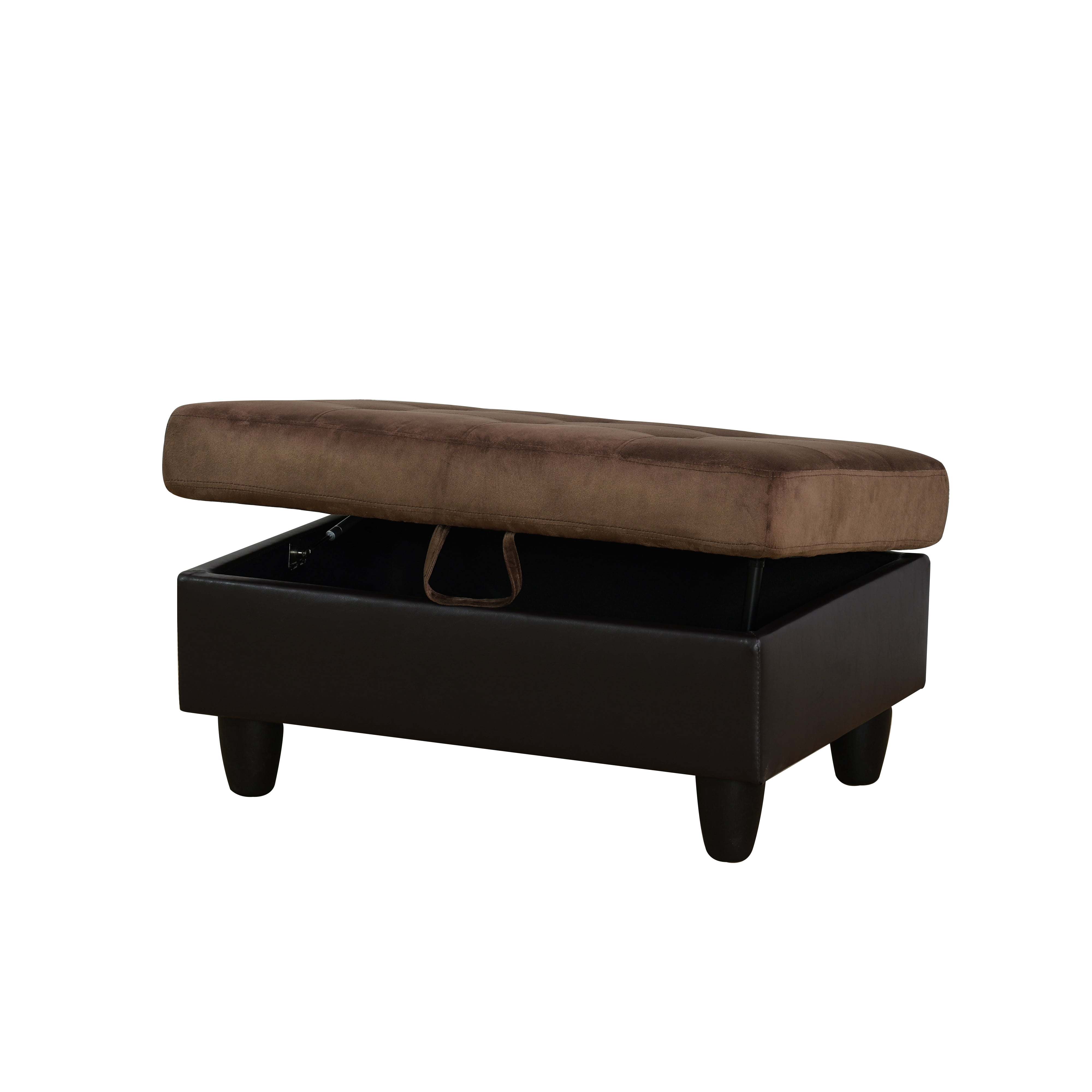 MAYEERTY 103.5" Brown Modern Lint 3-Piece Couch Durable Warm-Toned Everyday Living Room Use