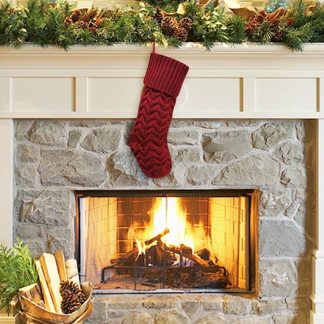 Xihbxyly Calcetines Navideños, Bolsas de Regalo Festivas, Diseño de Copo de Nieve, Decoración Navideña, Perfectos para Tarjetas y Dulces, Fibras Acrílicas, Tamaño 21 X 46 X 20 Cm.