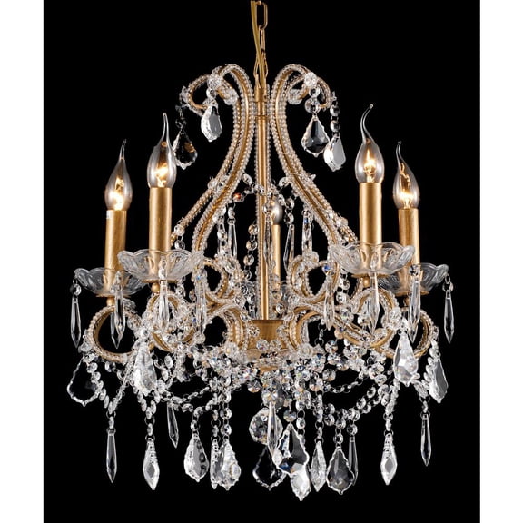 Bethel International Single Pendant Lighting Matte Black Metal & Crystal