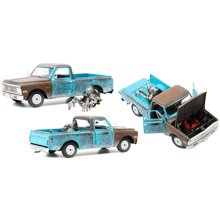 1971 Chevrolet C10 Pickup Truck Weathered with Alien Figurine 