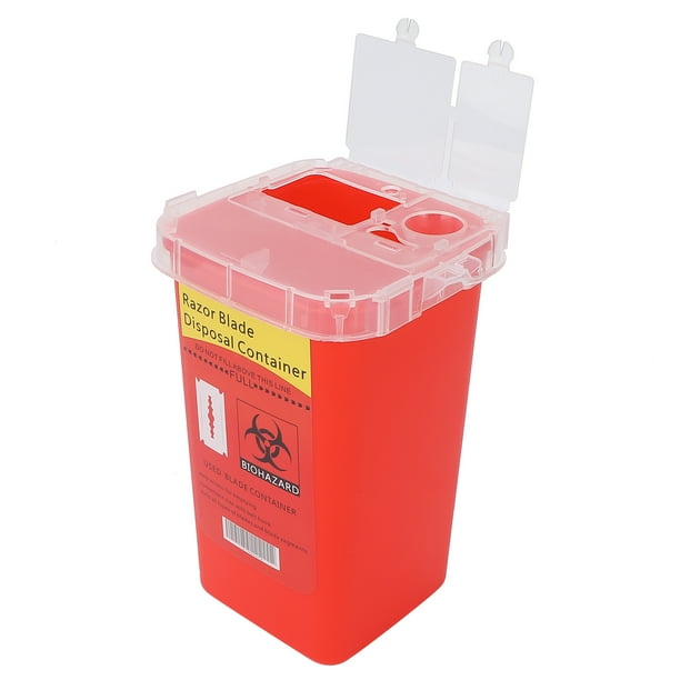 Disposal Blade Container,Razor Blades Disposal Case Waste Blade Storage Box Sharps Container