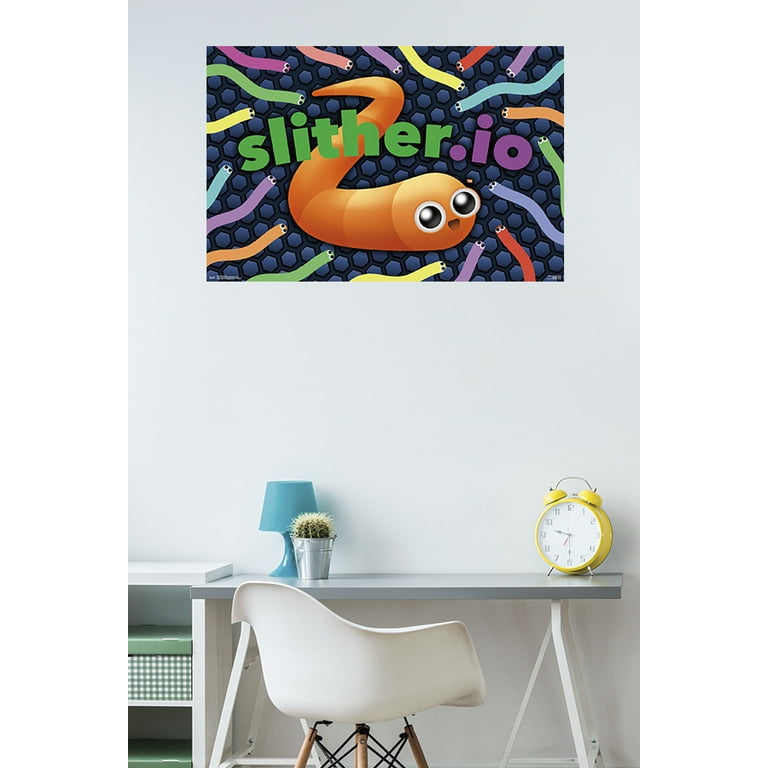 Slither io game sticker Poster for Sale by Jnrhhose