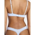 thumbnail image 2 of No Boundaries Women's Thong Panty Cotton Lace, 1-pack, Sizes XS-XXXL, 2 of 4