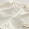 thumbnail image 5 of Yutgune Toddler Baby Girl Summer Cotton Outfits Sleeveless Ruffle Tops and Denim Shorts 2 Piece Clothing Set, 5 of 6