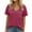 Watermelon Red, variant on Timegard Tops for Women V Neck Drop Shoulder Loose Comfy Blouse Pockets Casual Summer Athletic Tee Shirts