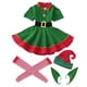 thumbnail image 2 of Disfraz de elfo navideño con cinturón y sombrero de elfo, disfraz creativo para Halloween. Niña 150cm, 2 of 9