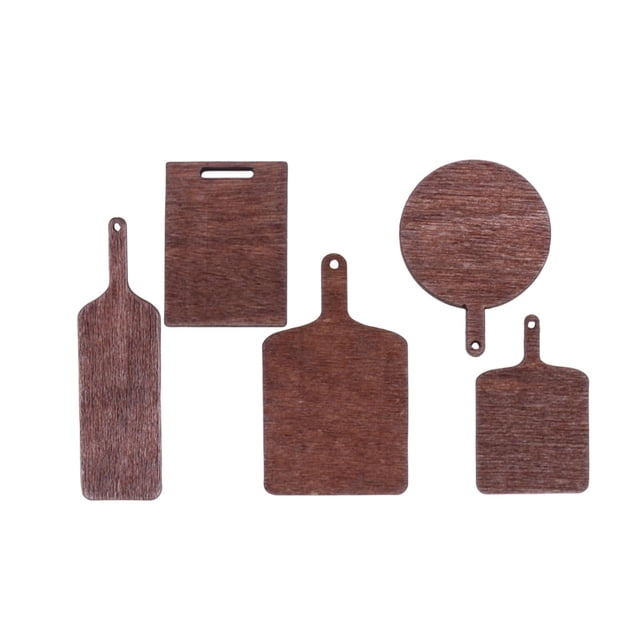 5x Miniature Kitchen Toys Bread Dessert Board DIY Simulation Dollhouse Miniature