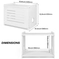 thumbnail image 2 of White Router Shelf Projector Shelf Projector Stand Router Storage Box Modem Cable Router Cover Organized Power Strip Cable Management Hider Rack by Solid Wood, 2 of 7