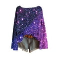 thumbnail image 5 of yardsong 2025 Boho for Women Holiday Sweatshirt - Boat Neck Long Sleeve Imitation Knit Christmas Xmas Pullover Purple,S, 5 of 6