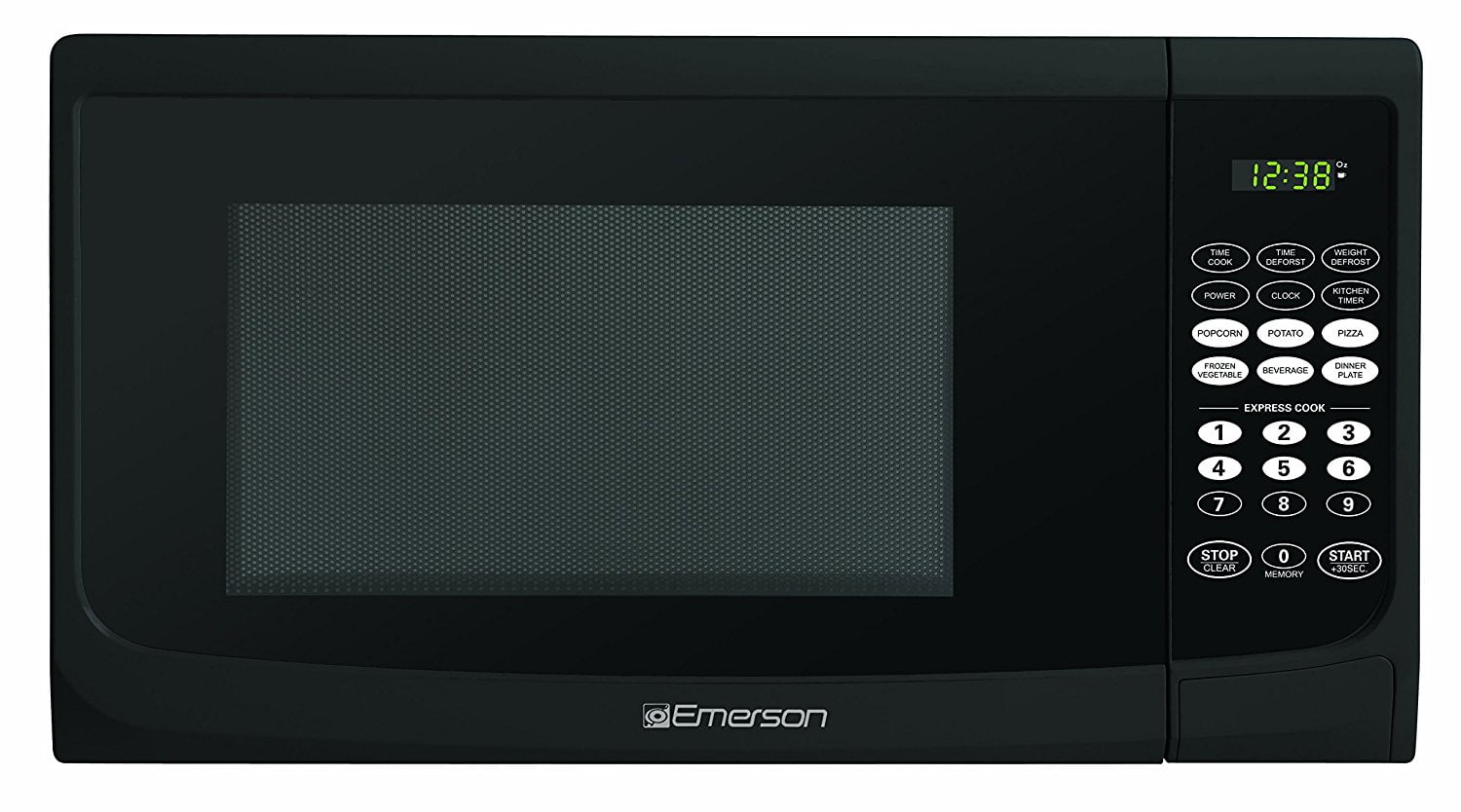 Emerson 0.9 CU. FT. 900 Watt, Touch Control, Black Microwave Oven