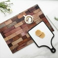 thumbnail image 4 of BaHomeck placemats Set of 4 rectangle Linen Cotton Placemats for Dining Table Washable Heat Resistant,18*12inch,Wooden Wall Made Of Rectangular Planks In Various Shades, 4 of 4
