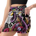 thumbnail image 1 of Musical Notes Instruments - Colourful Piano Keys Disco Art Light proof trouser skirt Summer dress, 1 of 4