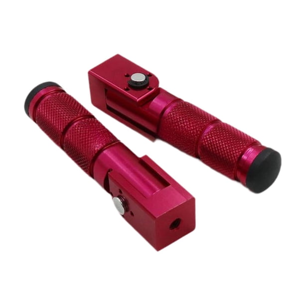 2 estriberas plegables para motocicleta, resistentes al desgaste, de aleación de aluminio, fáciles de instalar. Rojo