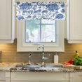 thumbnail image 3 of Coolnut Window Valance -Blue White Floral Kitchen Curtain - Curtains Rod Pocket Blackout Valance Topper Curtains for Kitchen Bathroom, 1 Panel, 54x18in Home Decor, 3 of 6