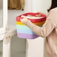 thumbnail image 5 of Rope Basket for Storage - 12”x10”x9” Storage Bins, Decorative Basket for Blankets, Woven Basket with Handles, Storage Baskets for Shelves, Home, Laundry (4 Pack, Rainbow), 5 of 14