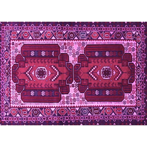 Ahgly Company Indoor Rectangle Persian Pink Traditional Area Rugs, 5' x 7'
