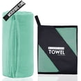 thumbnail image 1 of Toalla de viaje de microfibra, suave, ligera y de secado rápido, súper absorbente, compacta, ideal para viajes, deportes y playa, ideal para acampar, mochilas y gimnasio., 1 of 5