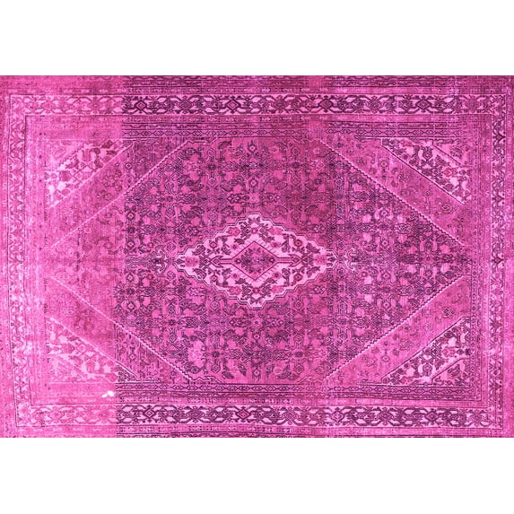 Ahgly Company Indoor Rectangle Medallion Pink Traditional Area Rugs, 2' x 4'