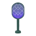 thumbnail image 1 of Injueey Matamoscas eléctrico recargable y eficaz para raqueta de mosquitos eléctrica fácil de usar al aire libre Repelente de insectos y plagas Verde, 1 of 6