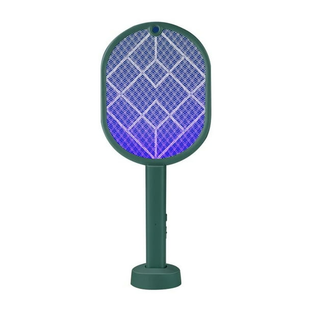 Monstrate Raqueta de mosquitos recargable, matamoscas eléctrico inodoro, repelente de insectos seguro y práctico Repelente de insectos y plagas Verde