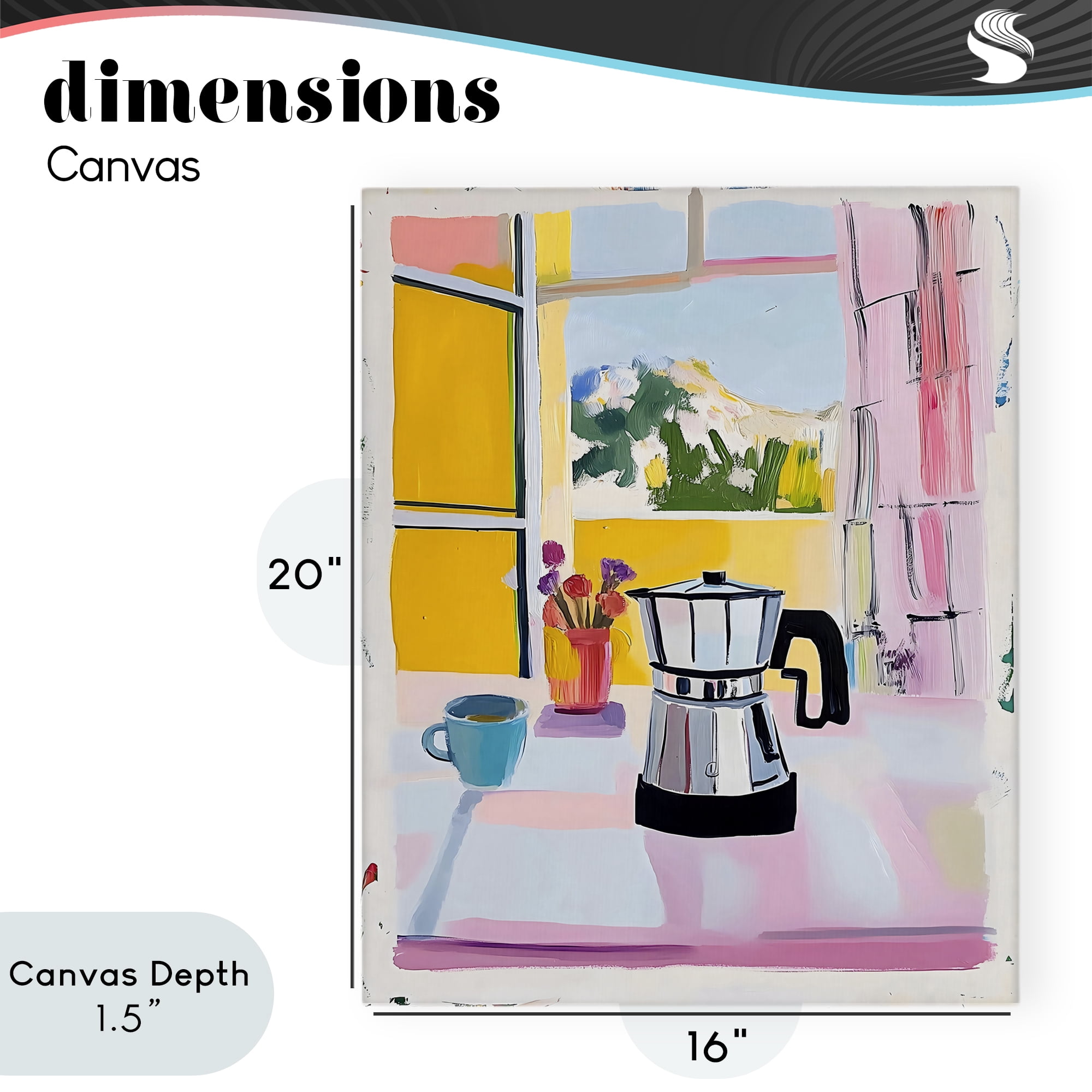 Stupell Industries Italian Moka Pot Kitchen Canvas Wall Art, design by The Prints Vibe