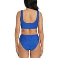 thumbnail image 3 of Kdxio Blue Glitter Print Women's 2 Piece High Waisted Wrap Spaghetti Strap Summer Swimsuit Bikini Set-Small, 3 of 7