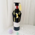 thumbnail image 4 of pdqouc Graduation Wine Coat Bottle Covers Sets, Graduation Gown and Bottle Toppers Doctoral Cap with Tassels Suit for Wine Champagne Bottle for Party Decoration Multicolor, 4 of 4