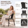 thumbnail image 6 of NAPWANT Outdoor Rattan Patio Dining Chairs Set of 4, Stackable All-Weather Wicker Chairs with Steel Frame for Garden, Deck, Backyard, Gray, 6 of 10