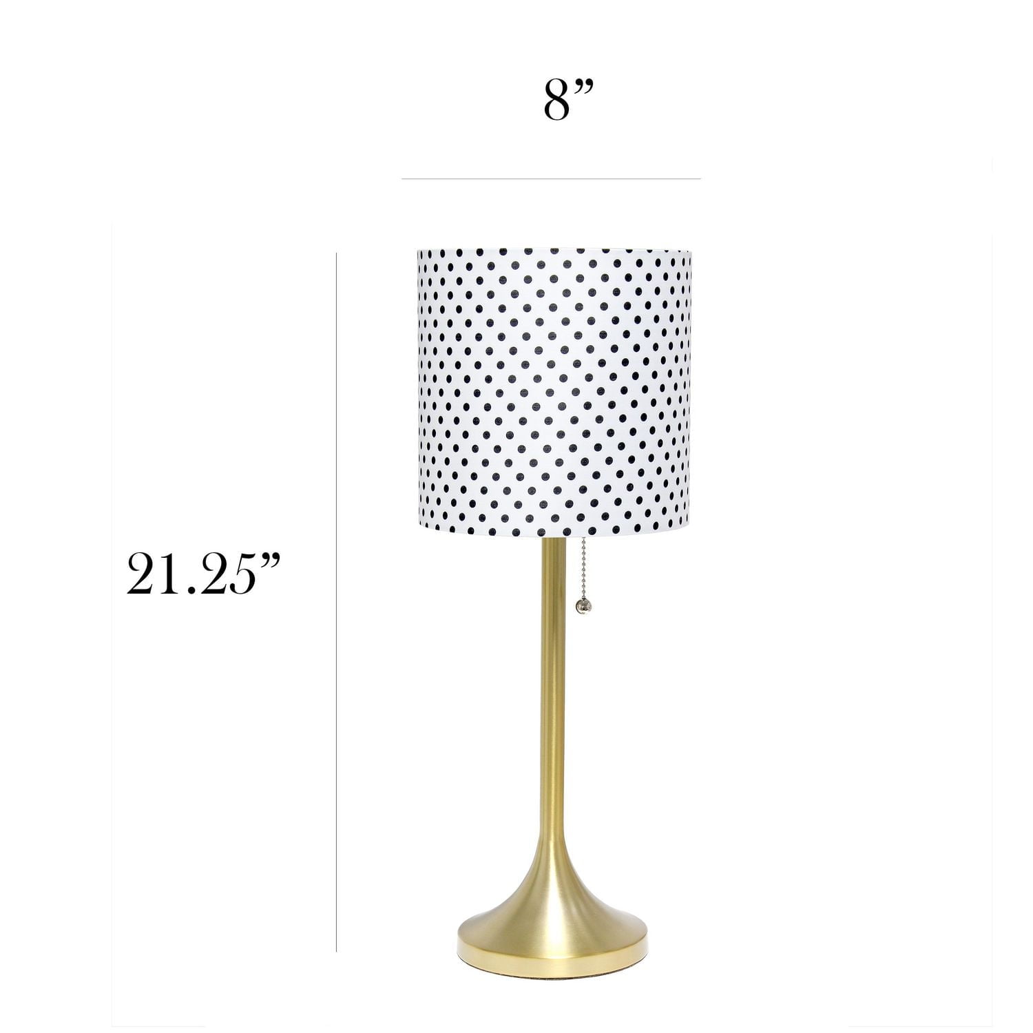Lampe de table conique Simple Designs avec abat-jour en tissu