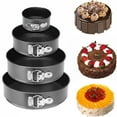thumbnail image 2 of Carbon Steel Non Stick Leakproof Cake Baking Pans Springform Cake Pan with Removable Bottom Round Mold for Home Kitchen Bakery, 2 of 10